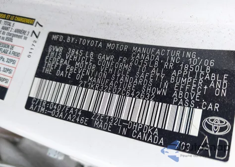 2007 Toyota Matrix from USA, damaged, VIN 2T1KR32E07C642632